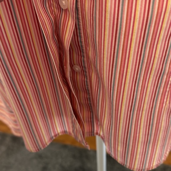 Moda international ladies, striped button-down blouse. M. Very good condition. - Picture 6 of 12